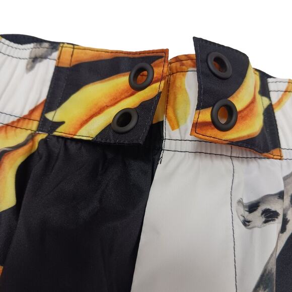 Versace Barocco Acanthus Print Men's Swim Trunks Size 6 Large BLACK GOLD $900 - Picture 12 of 16